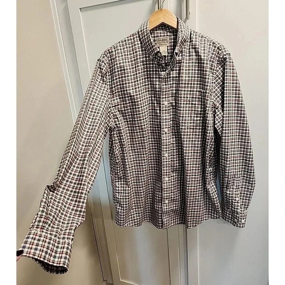 L.L. Bean Other - Vtg L.L. Bean Traditional Fit Men's Plaid Button Down Sz L Reg 100% Cotton